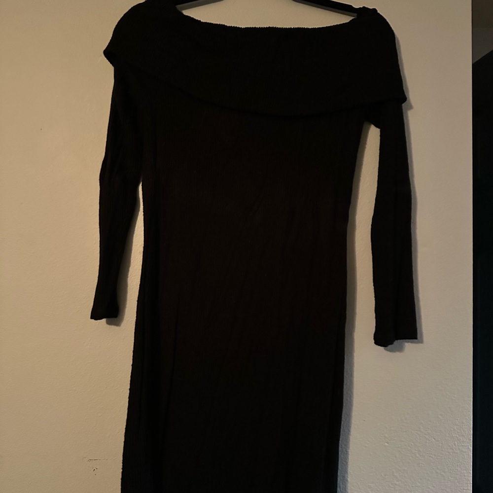 Elegant Black Off-Shoulder Dress